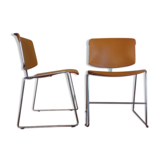 Pair of Max Stacker chairs for Steelcase strafor
