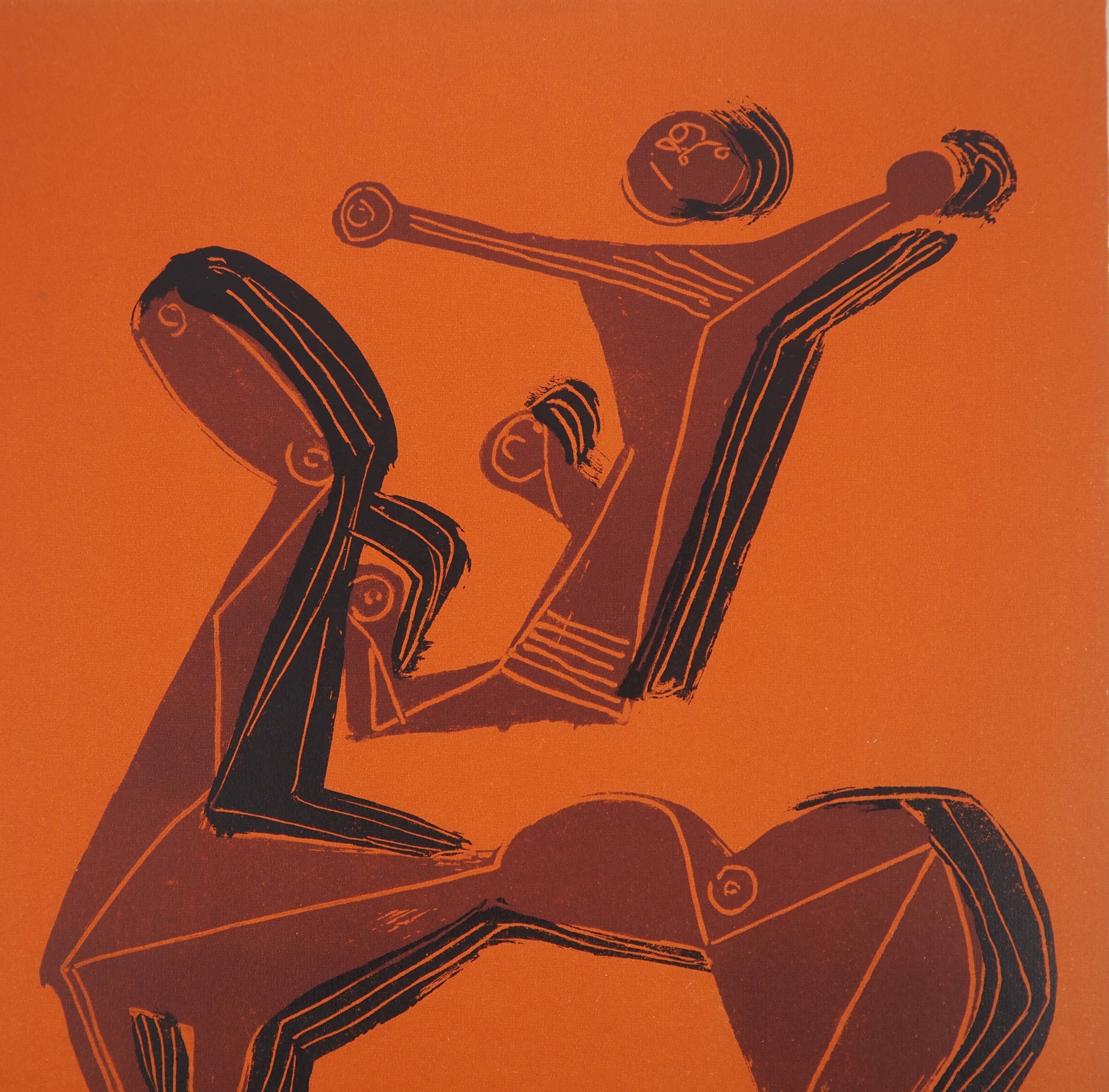 Marino marini: the horse and its rider - original lithograph