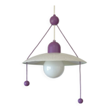Suspension violette vintage / Lampe suspendue style Memphis Y2K