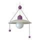 Vintage Purple Pendant Light /  Memphis Style Y2K Hanging Lamp