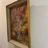 " Bouquet "oil on canvas from the 1950s