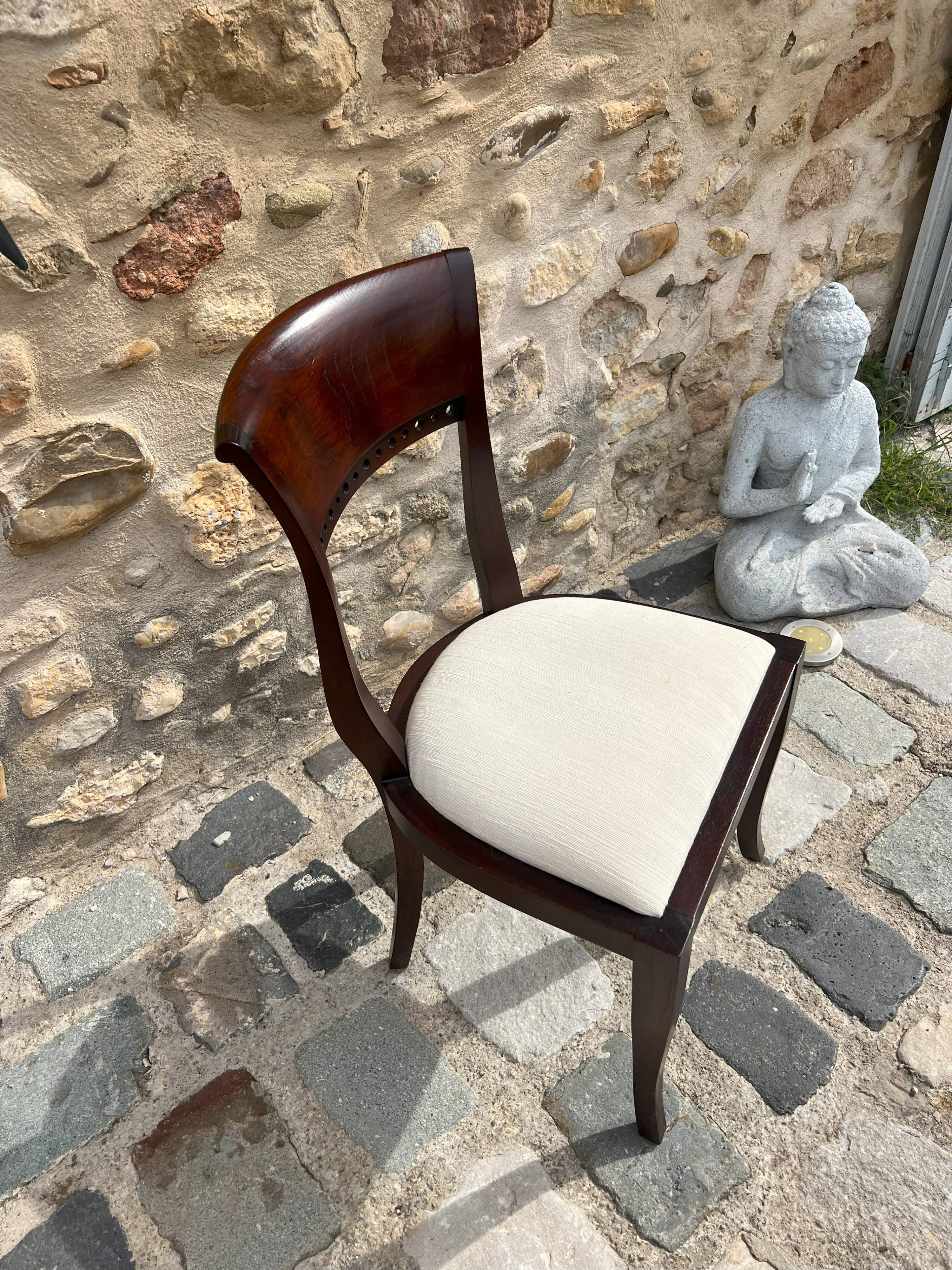 Set of 4 KIPAS mahogany chairs