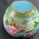 Cloisonné enamel pot cover with floral decoration with heron China Japan