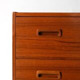 Vintage teak chest of drawers with three drawers
