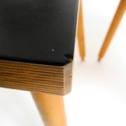 Two rare demountable plywood chairs by Axel Kufus model Stöcke for Atoll