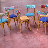 Suite of 6 vintage chairs