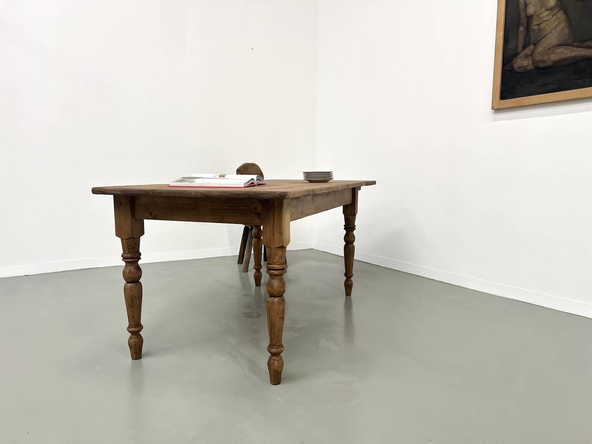 70s pine farmhouse table