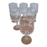 6 verres à vin en cristal d arques Modèle Vendôme