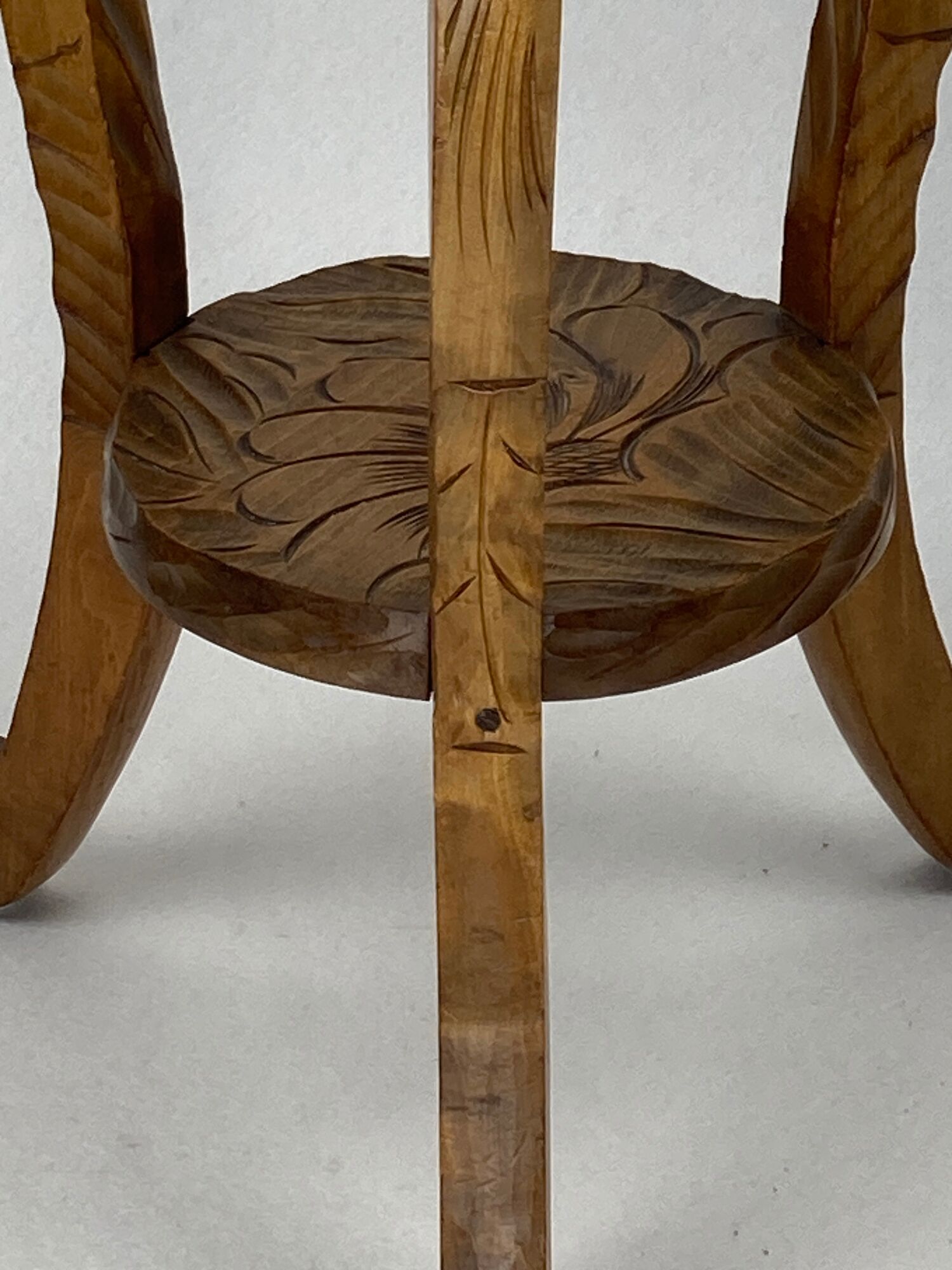 Antique Japanese hand carved side table, Liberty London ca 1905