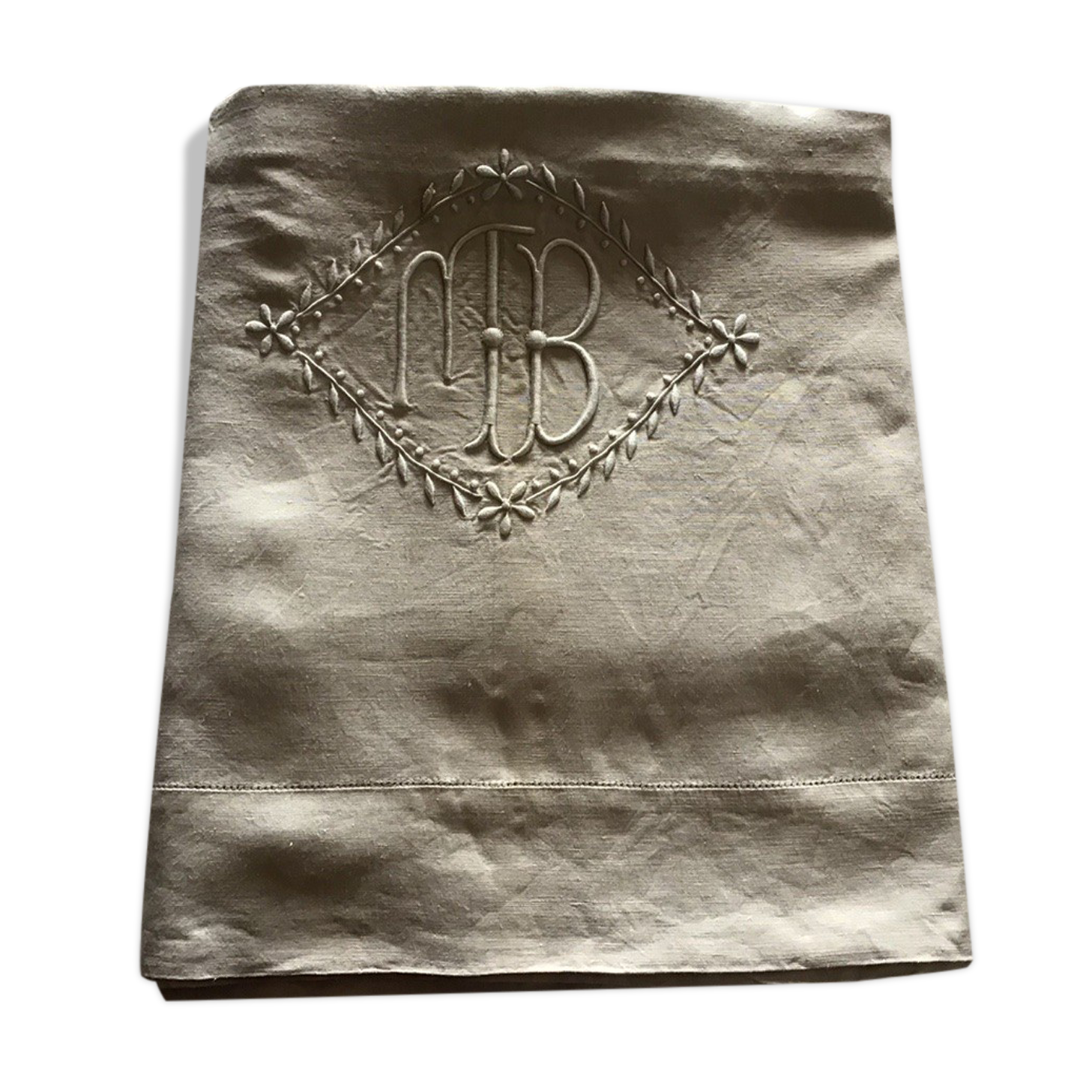 Linen sheet 2 people marked MB