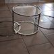 Modular aluminum coffee table and 4 glass shelves, h38x45x unfolded 120 pretty 70s style model