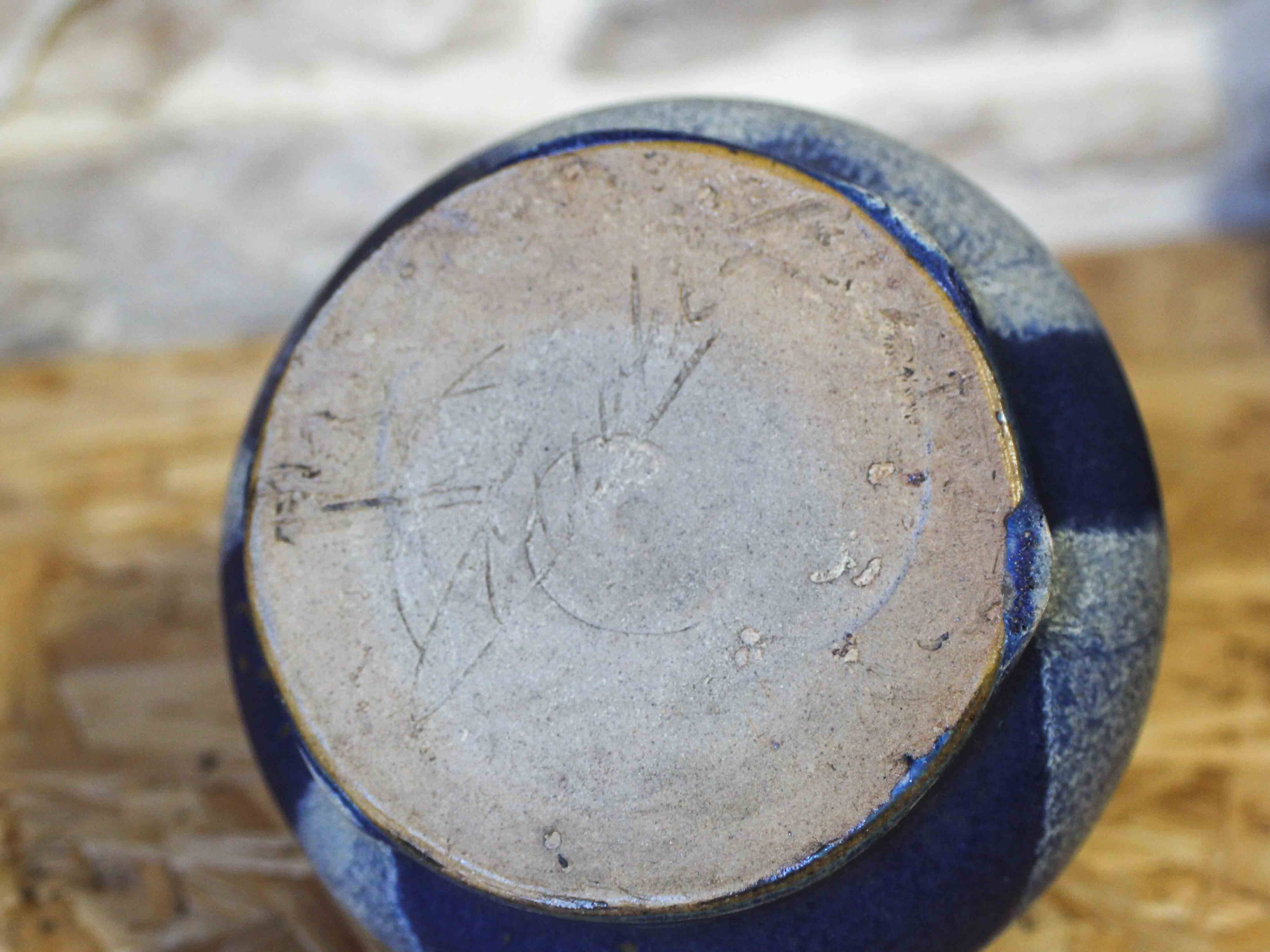 Glazed stoneware vase Léon Pointu