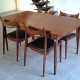 Extendable table and 60's chairs