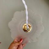 Vintage frosted glass lampshade pendant light