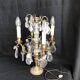 Golden brass girandole - 4 arms of lights - stamps and fleurettes in cut crystal