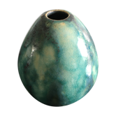 Vase soliflore flammé vert