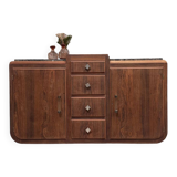 Buffet Art Déco en palissandre et marbre, rénové