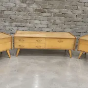 Dressing table set and two modular bedside tables from the 1960s.
