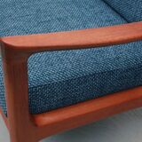 1960s armchair + ottomane teak, Ole Wanscher for Cado