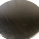 Table circulaire en bois noirci, pied central balustre