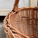 Woven wicker basket