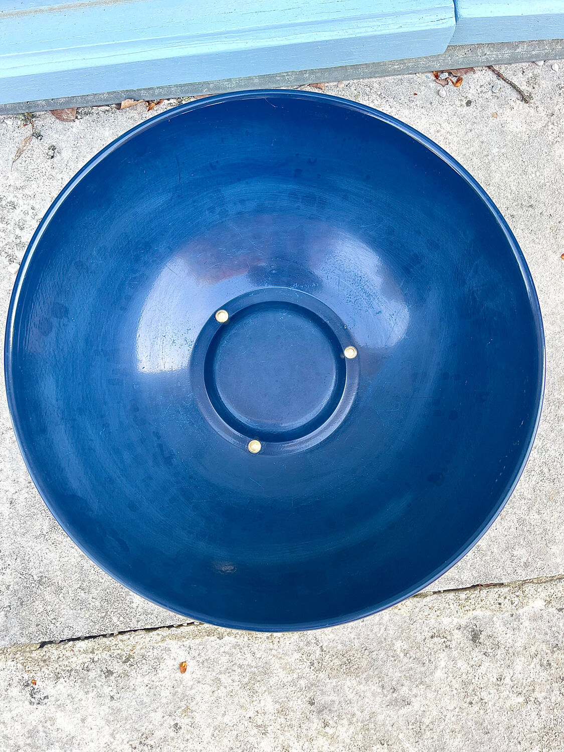 Large Nicolas Feuillatte Blue Champagne Ice Bucket Bowl, Signed