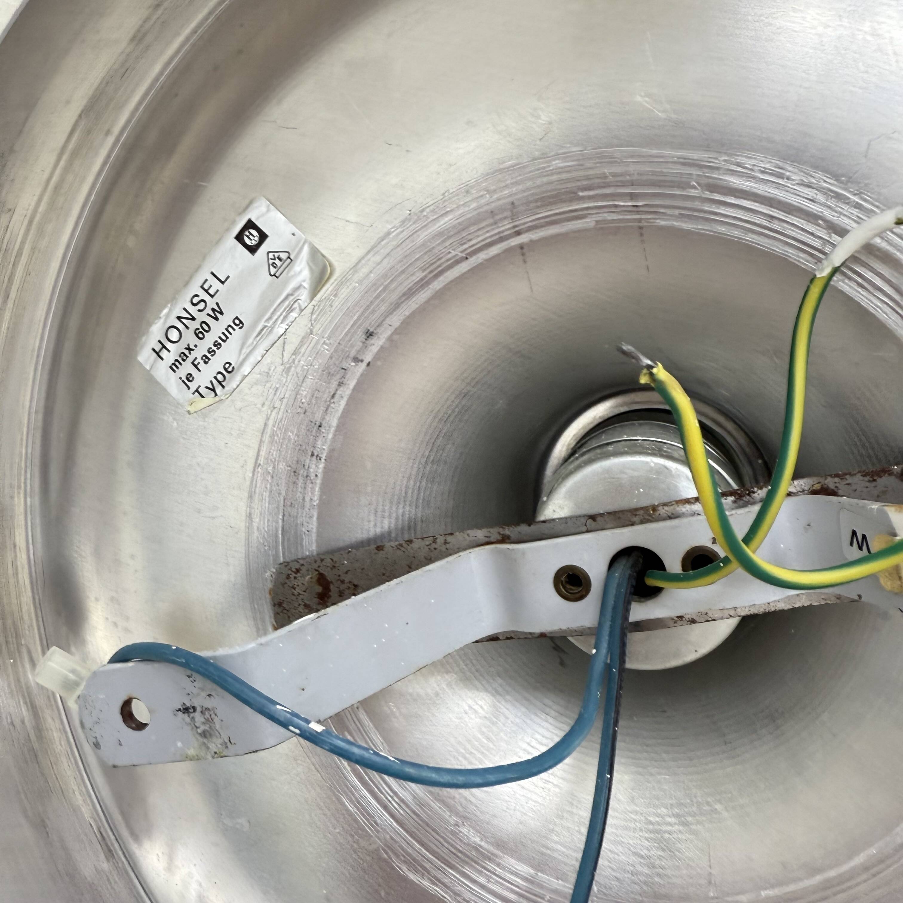 Mid-century design honsel space age disc lamp , 1970s attributed to Charlot