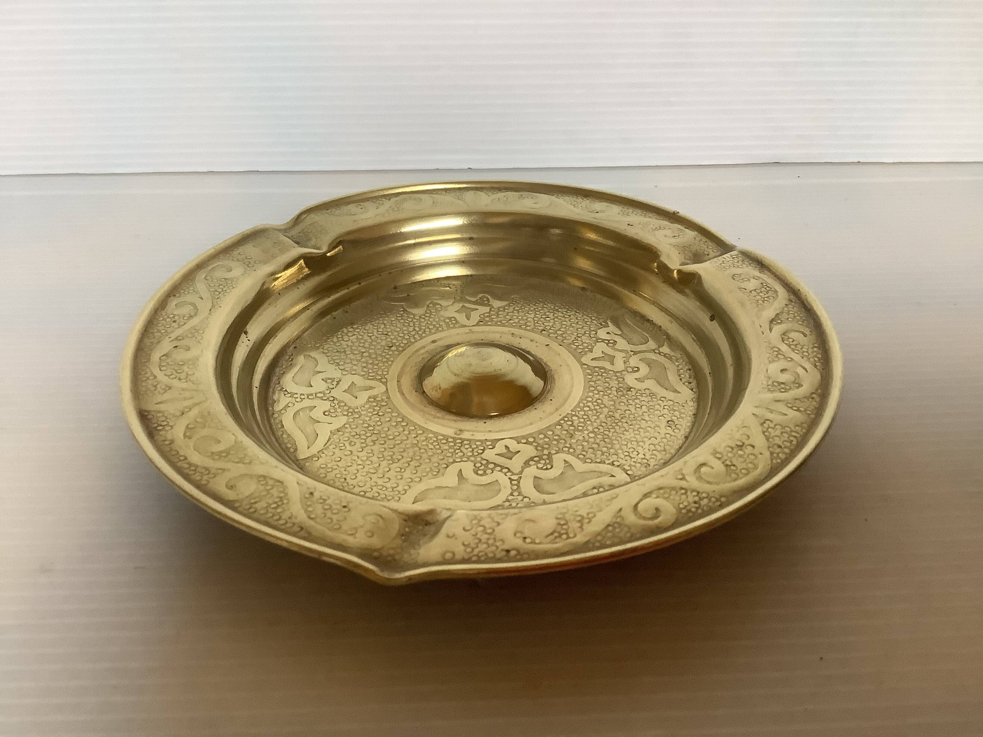 Baroque brass ashtray tray