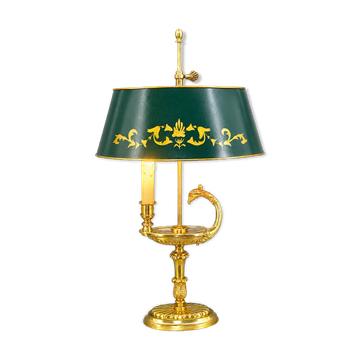 Bronze Gilt Bouillotte Lamp in Directoire Style "Lucien Gau"