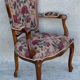 Louis XV style convertible armchair