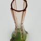 Paire de soliflores vintage en verre rose et vert