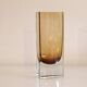 Vintage Scandinavian vase in amber glass 1970