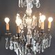 Important bronze chandelier, Baccarat crystal, Louis XV style, 1900.