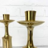 Pair of Scandinavian brass candle holders Jens Harald Quistgaard Dansk Design Denmark 1960-70
