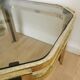 Vintage Brass & Smoked Glass Coffee Table: Mid-Century Italian End Table