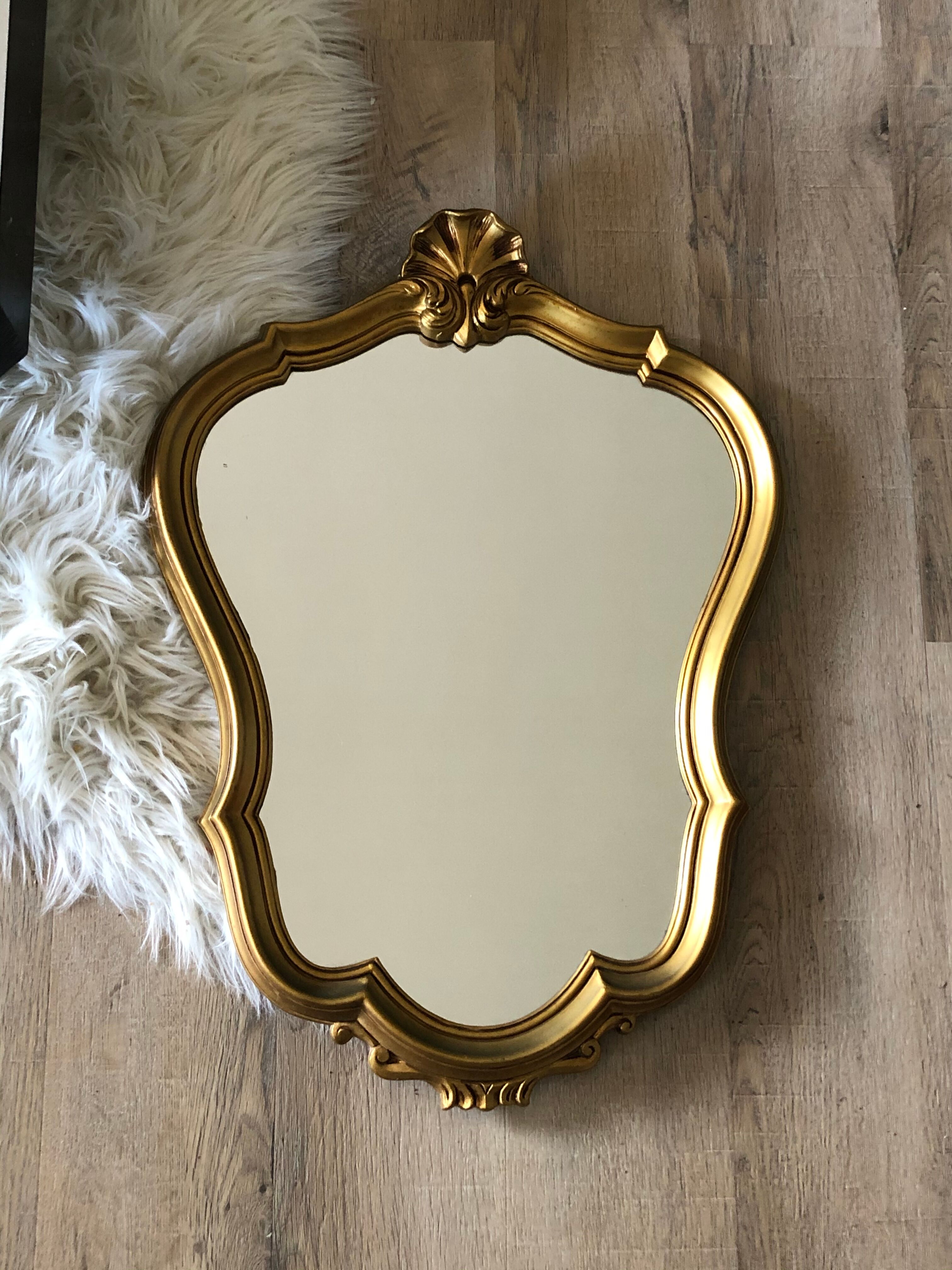 Baroque style mirror of the 70s - 62x46cm