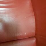 burgundy leather sofa