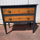 Directoire style chest of drawers Louis XVl matt black