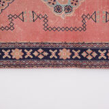 Vintage Turkish Overdyed Oushak Runner Rug 1970s 139x361cm