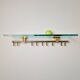 Brass and Glass R14G Wall-Mounted Coat Rack from Peter Ghyczy, 1980s