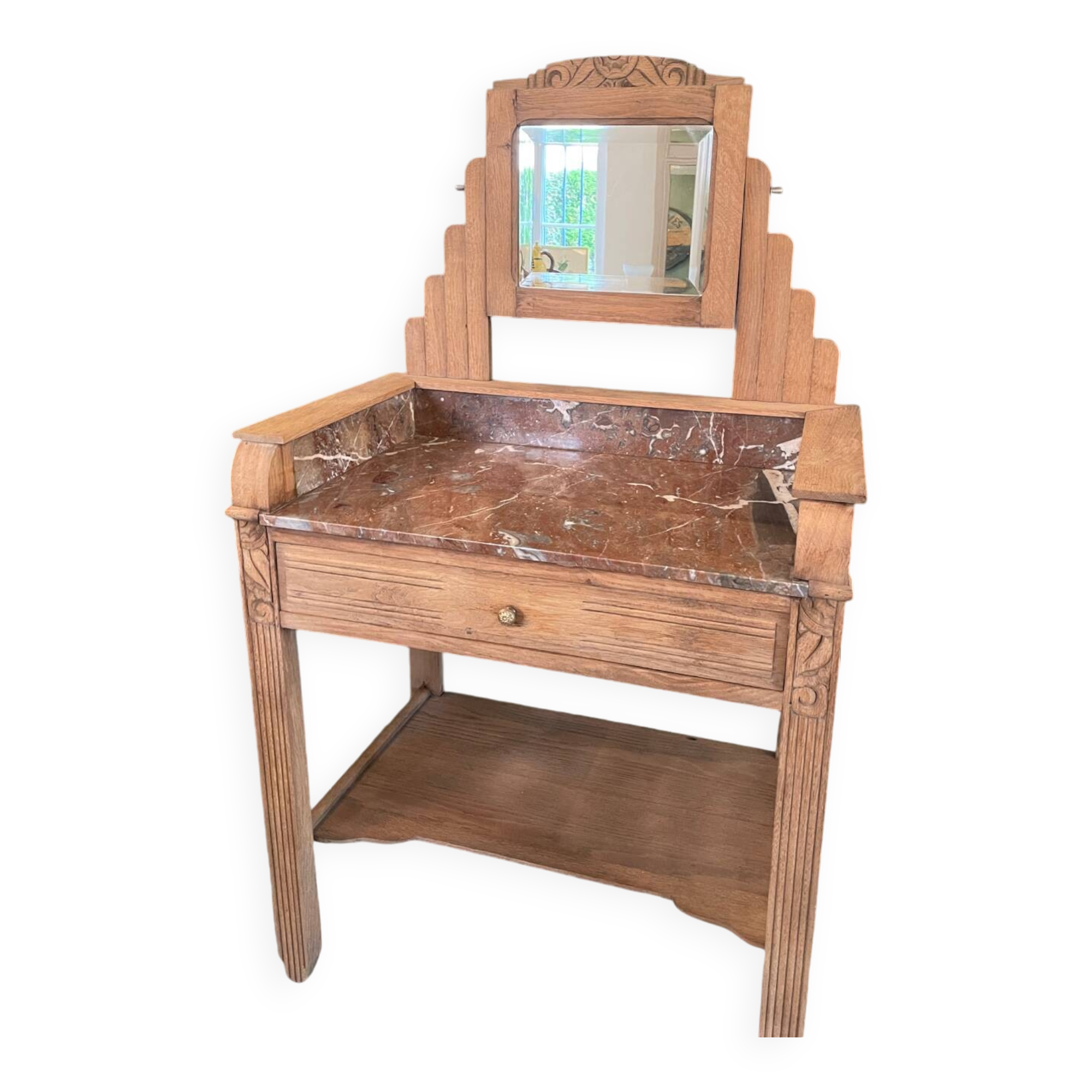 Sandblasted art deco dressing table