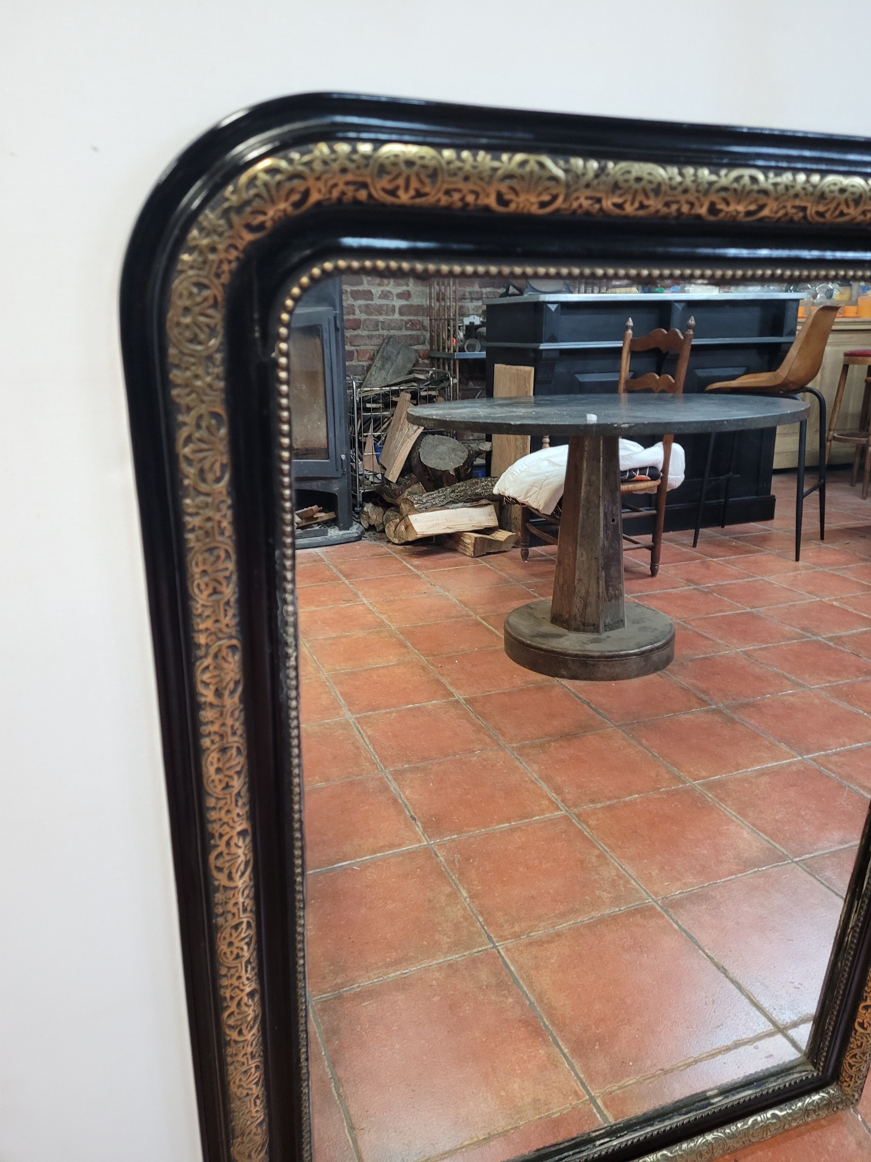 Napoleon III mirror with mercury mirror