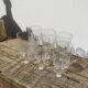 6 antique art deco crystal stemmed glasses - wine or water glasses