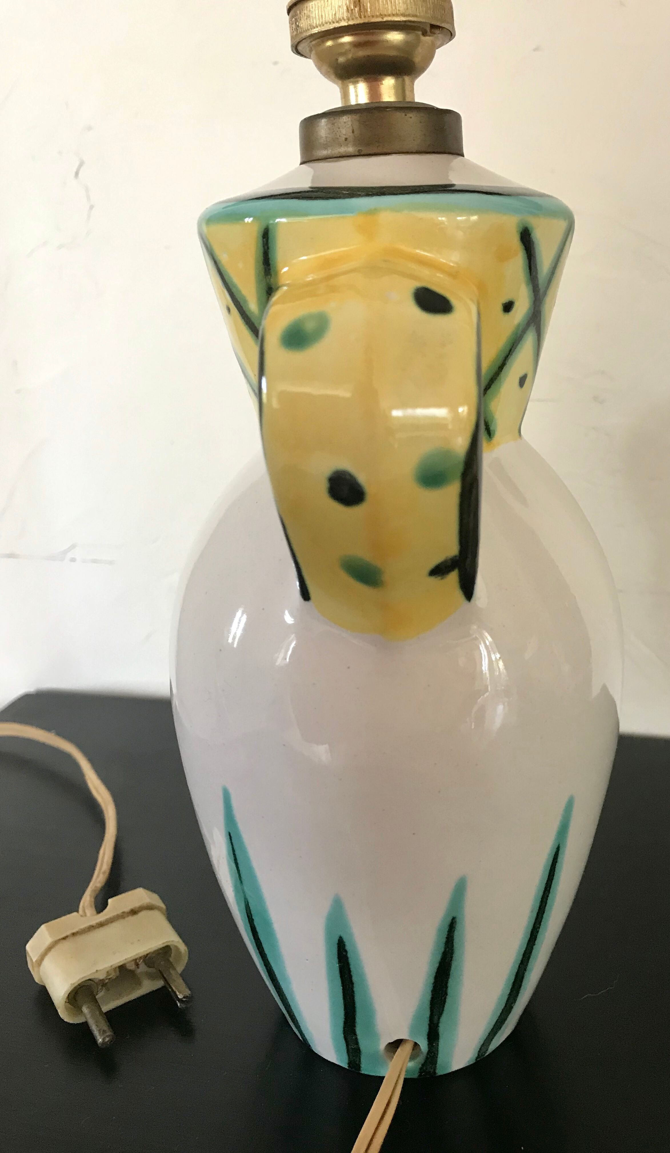 Ceramic lamp design circa 1950