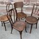Lot de 4 chaises bistrot dépareillé bois courbé