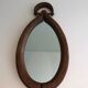 Brutalist mirror in oval shape 1950 - 30,5x59,5cm
