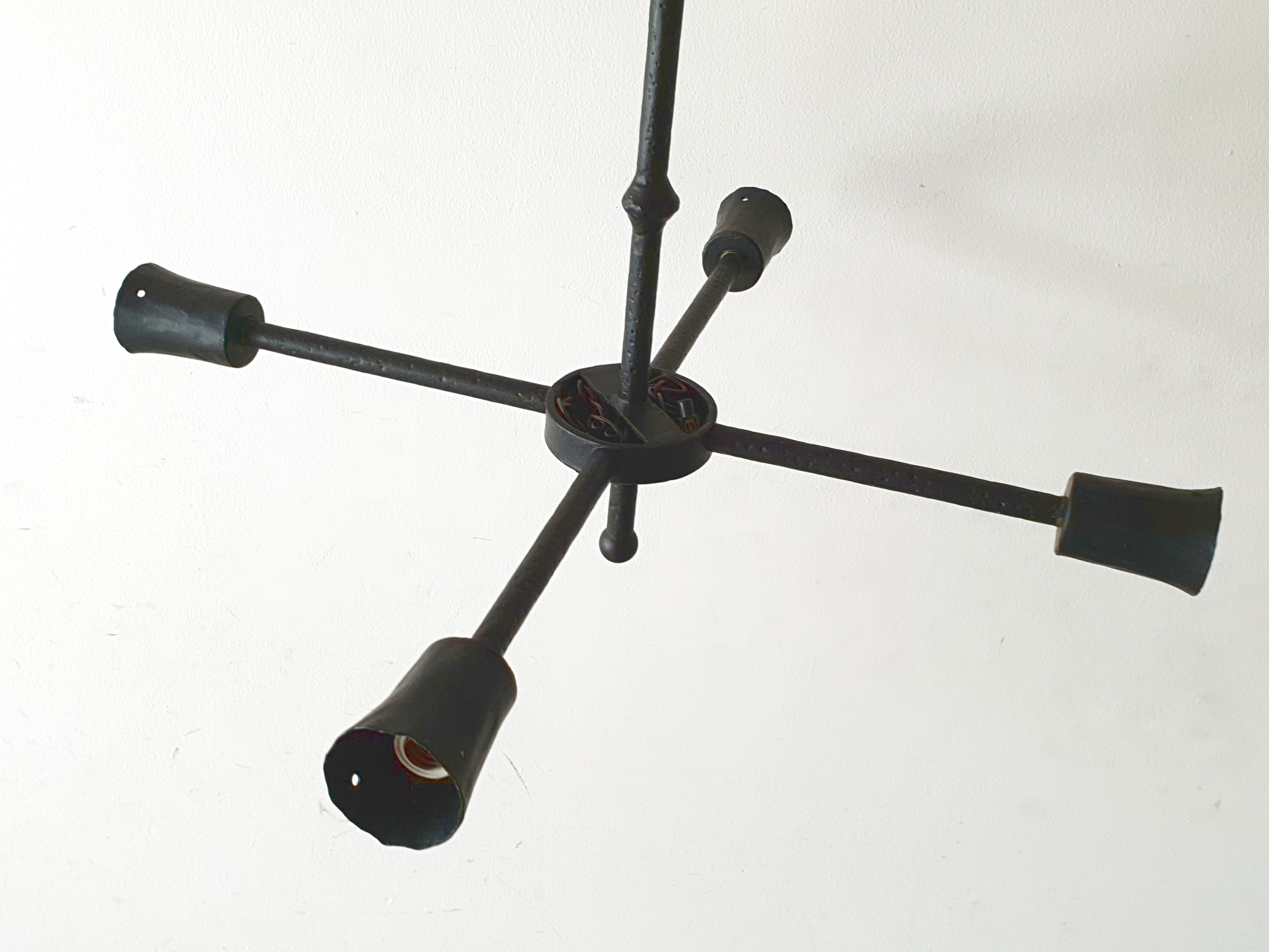 1970 vintage brutalist hanging lamp