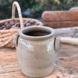 Pot à olives ou cornichons en grès vernis
