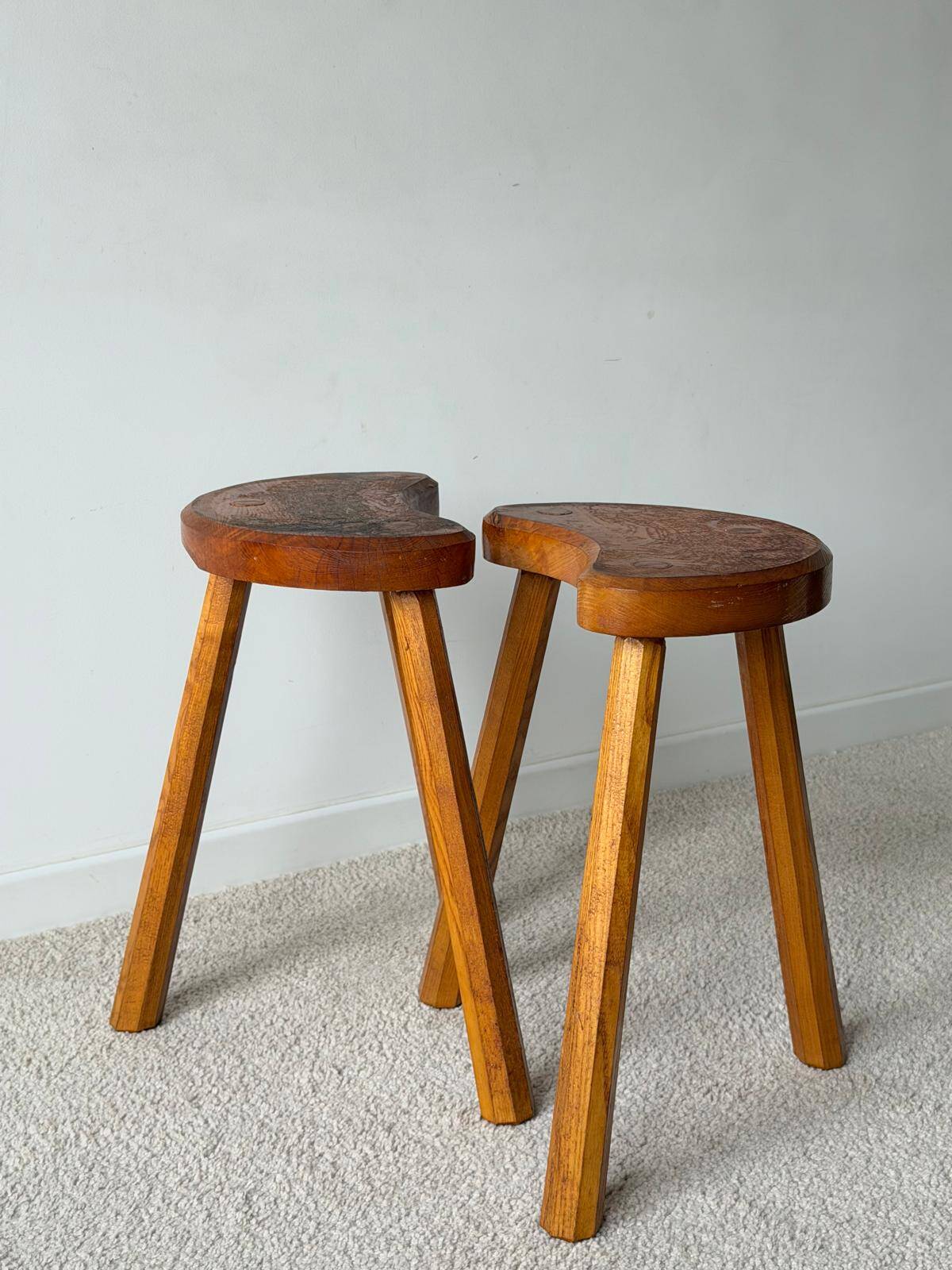 Vintage tripod stool trio
