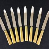 11 horn handle cheese knives